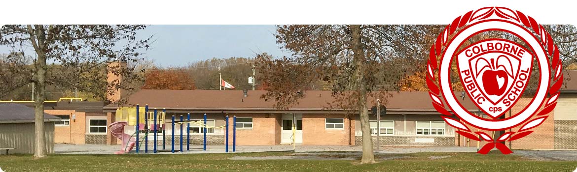 Picture of the school yard with logo